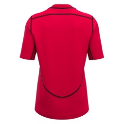 CAMISETA DE RUGBY PERIDOT COLOR ROJO Y NEGRO