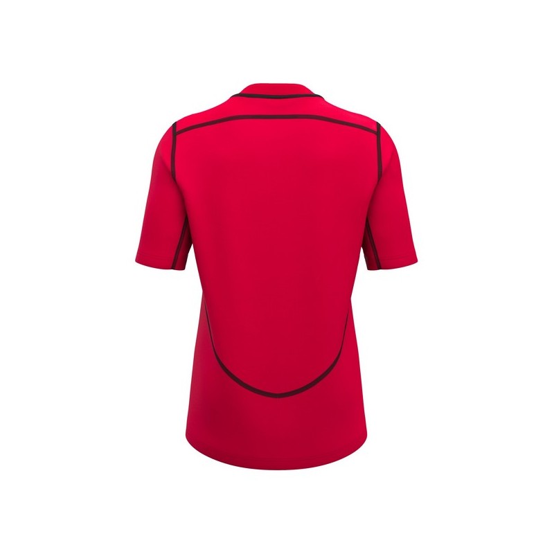 CAMISETA DE RUGBY PERIDOT COLOR ROJO Y NEGRO