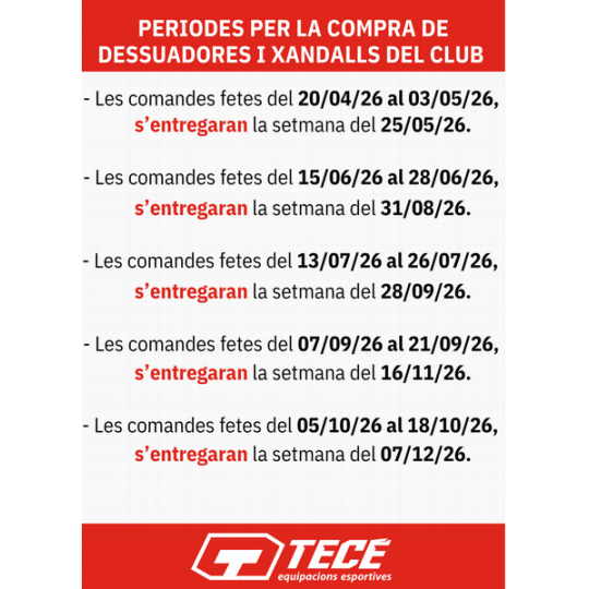 SUDADERA TRAINING SÉNIOR CLUB HOQUEI OLOT