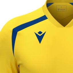 SAMARRETA D'ENTRENADOR FC VILABLAREIX MACRON WYRM COLOR GROC/BLAU ROYAL