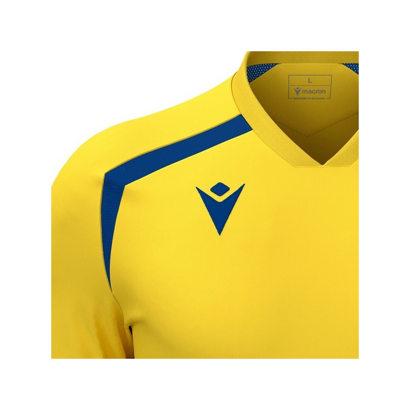 SAMARRETA D'ENTRENADOR FC VILABLAREIX MACRON WYRM COLOR GROC/BLAU ROYAL