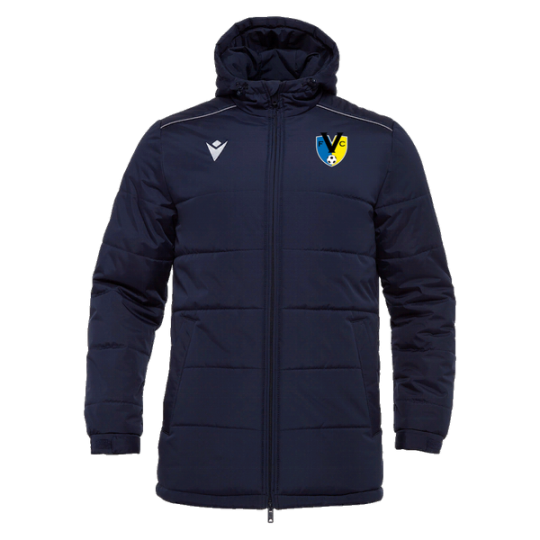 ANORAK LARGO MACRON GYOR ACOLCHADO CON CAPUCHA COLOR AZUL MARINO
