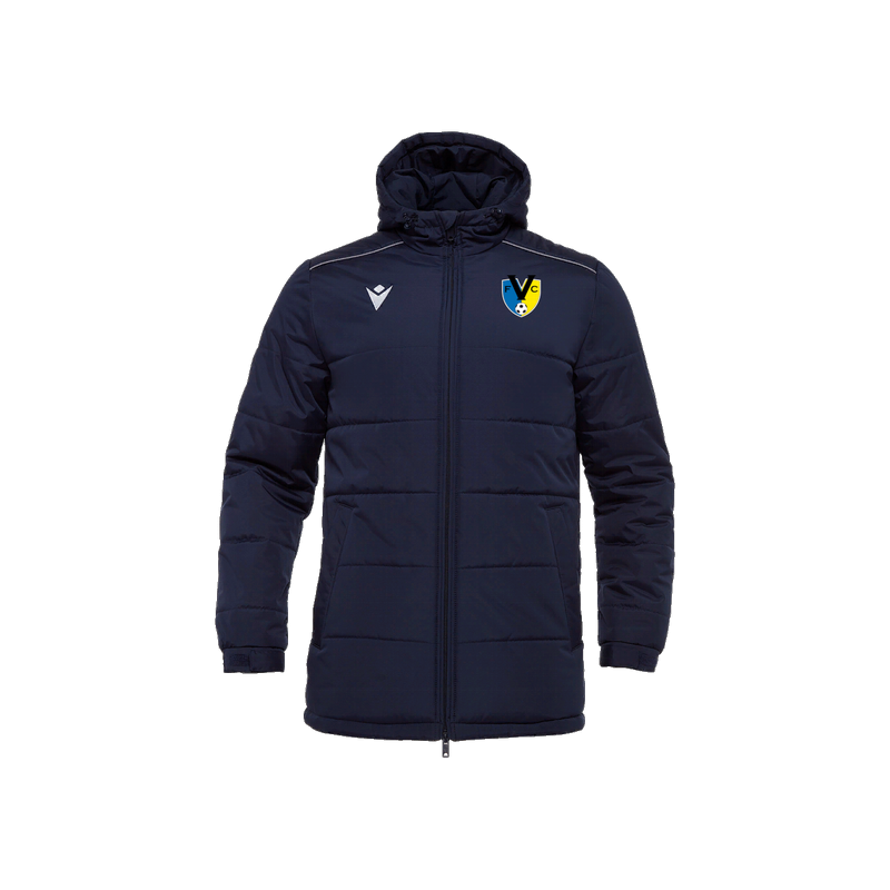 ANORAK LARGO MACRON GYOR ACOLCHADO CON CAPUCHA COLOR AZUL MARINO