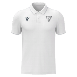 POLO UE FORNELLS MACRON DRACO HERO COLOR BLANC + ESCUT GRIS + LLETRES ESQUENA