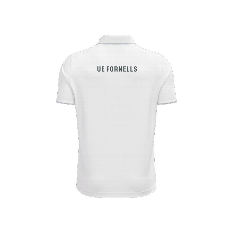 POLO UE FORNELLS MACRON DRACO HERO COLOR BLANC + ESCUT GRIS + LLETRES ESQUENA