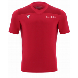 SAMARRETA D'ENTRENAMENT GEIEG DE RUGBY MACRON PERIDOT COLOR VERMELL