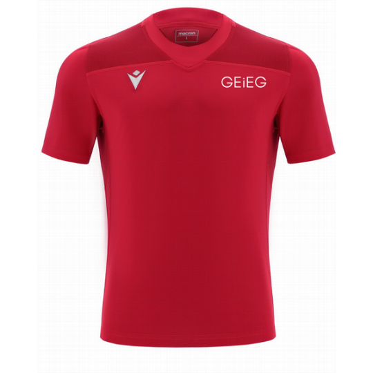 SAMARRETA D'ENTRENAMENT GEIEG DE RUGBY MACRON PERIDOT COLOR VERMELL