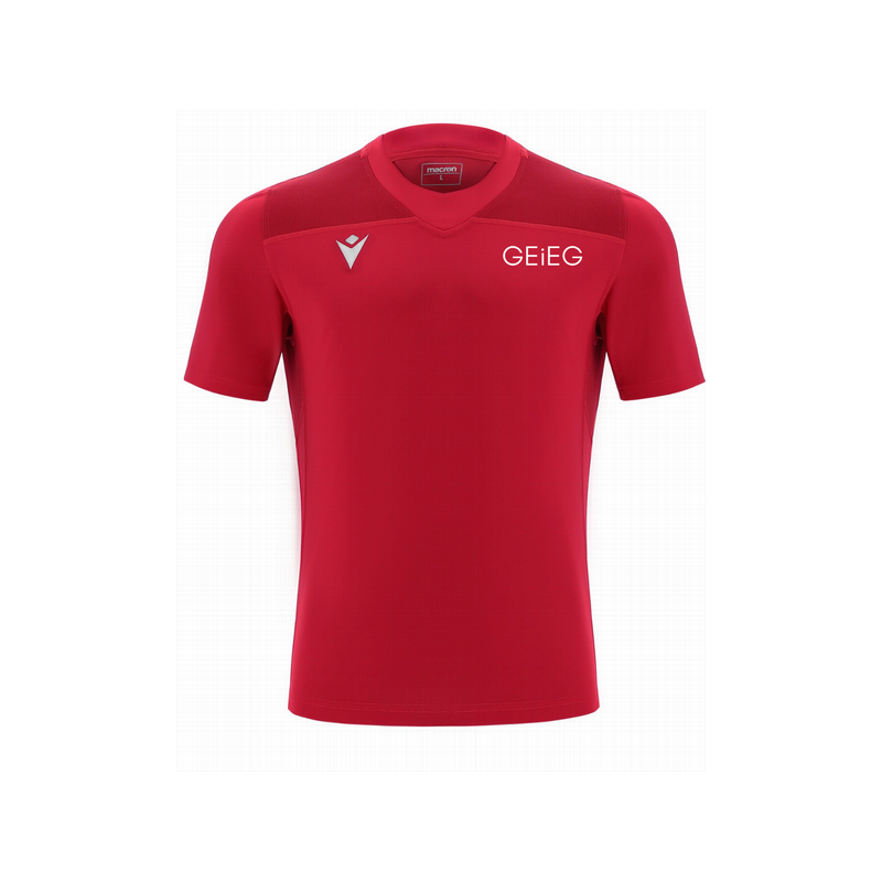 SAMARRETA D'ENTRENAMENT GEIEG DE RUGBY MACRON PERIDOT COLOR VERMELL