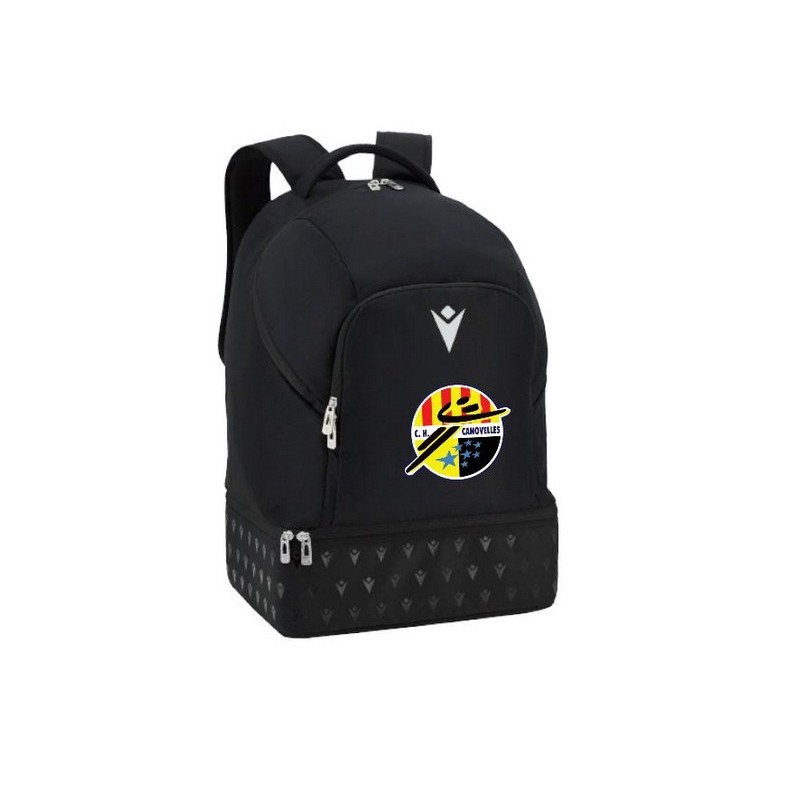 MOTXILLA MACRON ROOKIE PETITA COLOR NEGRE CLUB HANDBOL CANOVELLES