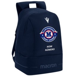 MOTXILLA MACRON CREW LARGE COLOR BLAU MARÍ AMB LOGO CLUB BÀSQUET MARESME 3 VILES + NOM + NUMERO