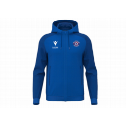 JAQUETA AMB CAPUTXA MACRON CHRONOS BLAU ROYAL + NOM + ESCUT CLUB BÀSQUET MARESME 3 VILES