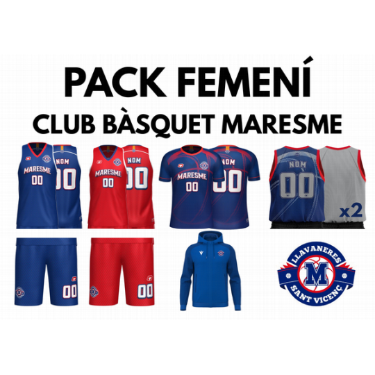 PACK FEMENÍ CLUB BÀSQUET MARESME 3 VILES