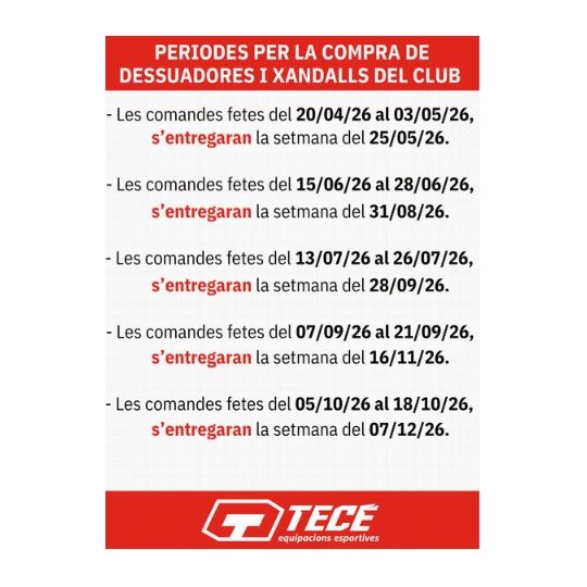 SUDADERA JUGADOR CB TORELLÓ