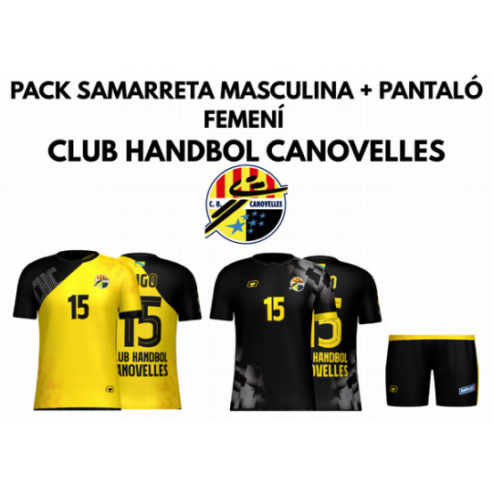 PACK SAMARRETA MASCULINA + PANTALÓ FEMENÍ  NOVA INCORPORACIÓ CLUB HANDBOL CANOVELLES