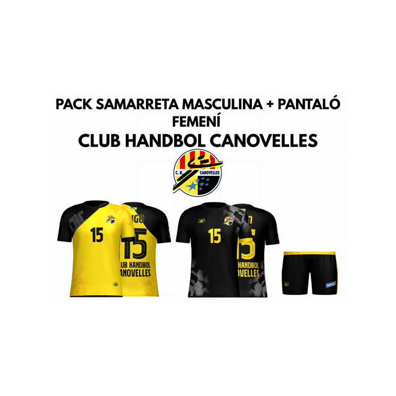 PACK SAMARRETA MASCULINA + PANTALÓ FEMENÍ  NOVA INCORPORACIÓ CLUB HANDBOL CANOVELLES