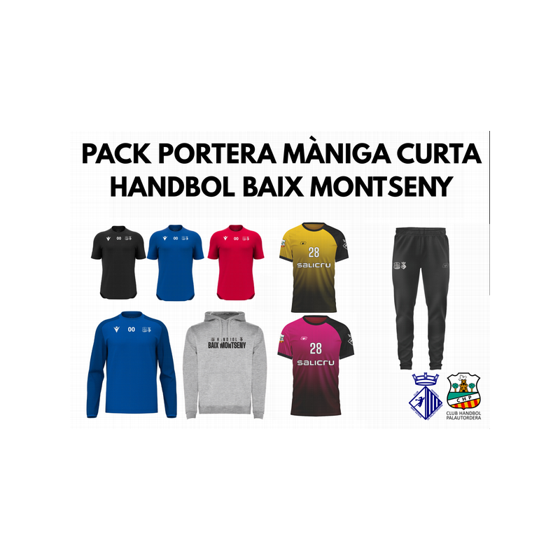 PACK PORTERA MANIGA CURTA HANDBOL BAIX MONTSENY FEMENÍ
