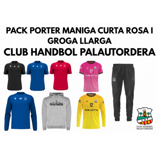 PACK PORTER MÀNIGA CURTA ROSA I GROGA LLARGA CH PALAUTORDERA MASCULÍ