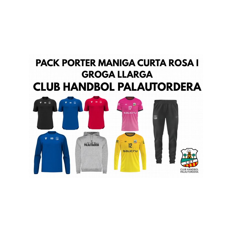 PACK PORTER MÀNIGA CURTA ROSA I GROGA LLARGA CH PALAUTORDERA MASCULÍ