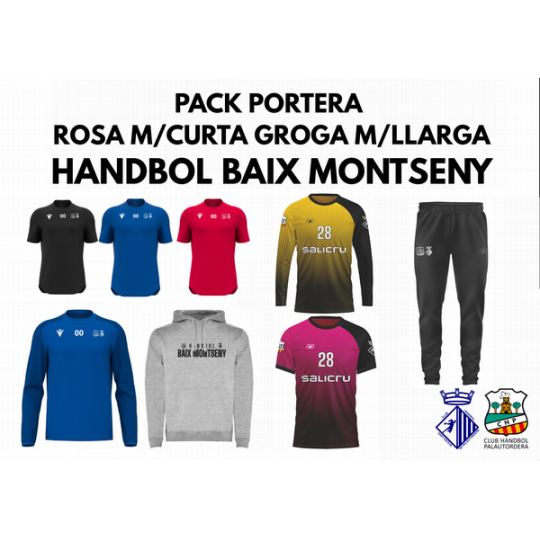 PACK PORTERA SAMARRETA ROSA MCURTA GROC MLLARGA DBOL BAIX MONTSENY FEMENÍ