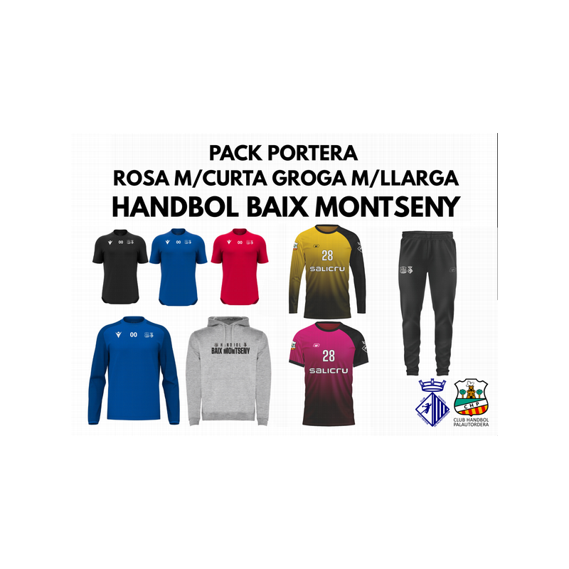 PACK PORTERA SAMARRETA ROSA MCURTA GROC MLLARGA DBOL BAIX MONTSENY FEMENÍ