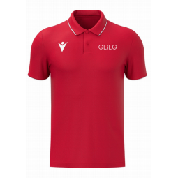 POLO GEIEG MACRON DRACO HERO COLOR VERMELL/BLANC