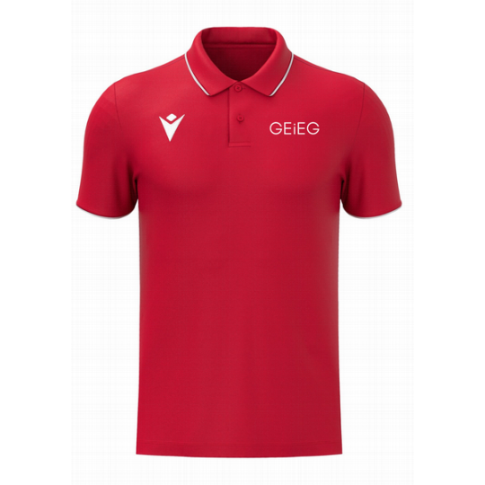 POLO GEIEG MACRON DRACO HERO COLOR VERMELL/BLANC