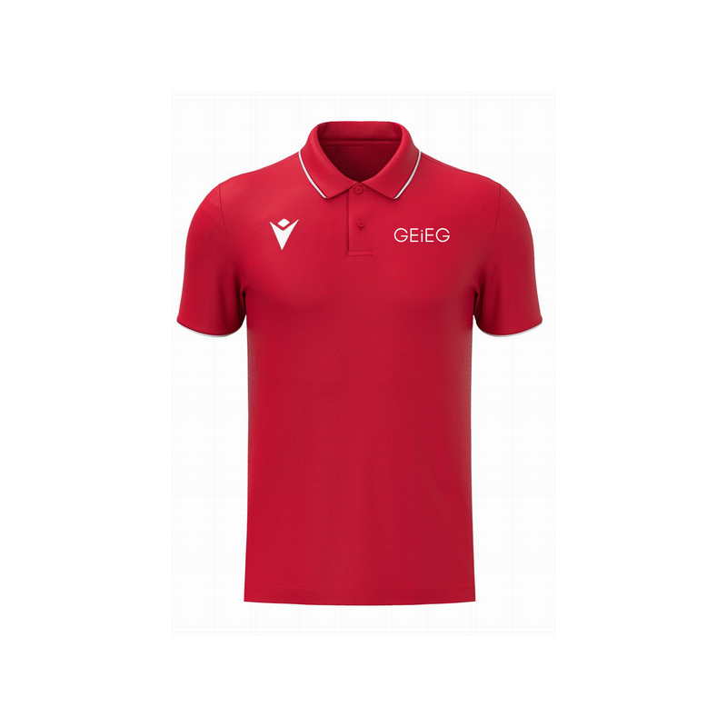 POLO GEIEG MACRON DRACO HERO COLOR VERMELL/BLANC