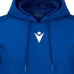 DESSUADORA AMB CAPUTXA AMB NOM MACRON CH FIGUERES HORN COLOR BLAU ROYAL