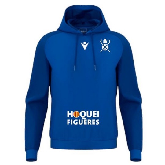 DESSUADORA AMB CAPUTXA AMB NOM MACRON CH FIGUERES HORN COLOR BLAU ROYAL