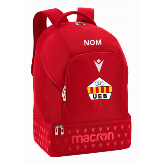 MOTXILLA ROOKIE MACRON UE BREDA COLOR VERMELLA AMB NOM