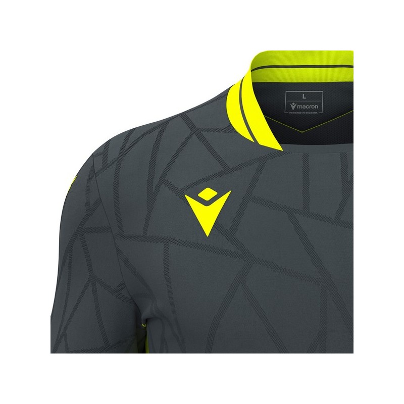 CAMISETA MACRON CERBERUS ECO MQP GRIS I AMARILLO FLUORESCENTE