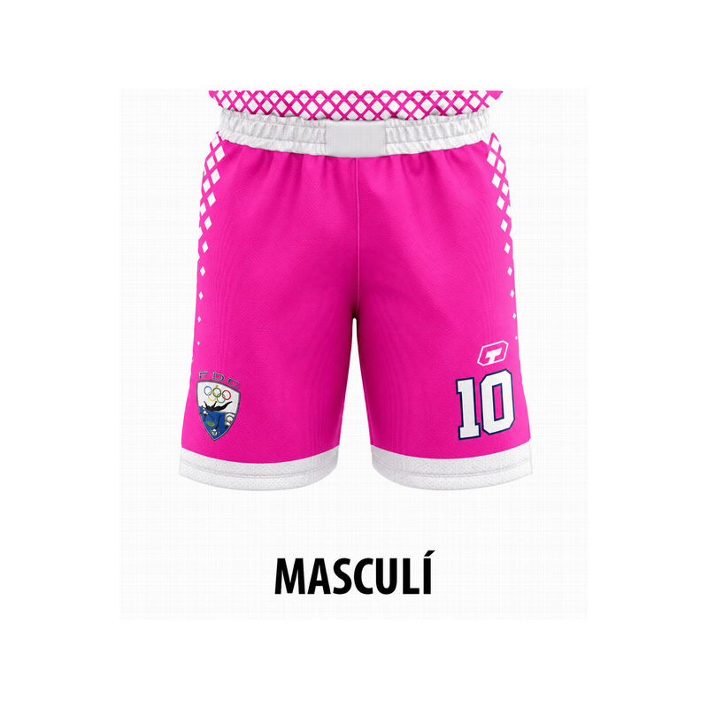 PANTALÓN DE JUEGO MASCULINO 2A EQUIPACIÓN ROSA BÀSQUET FD CASSANENC