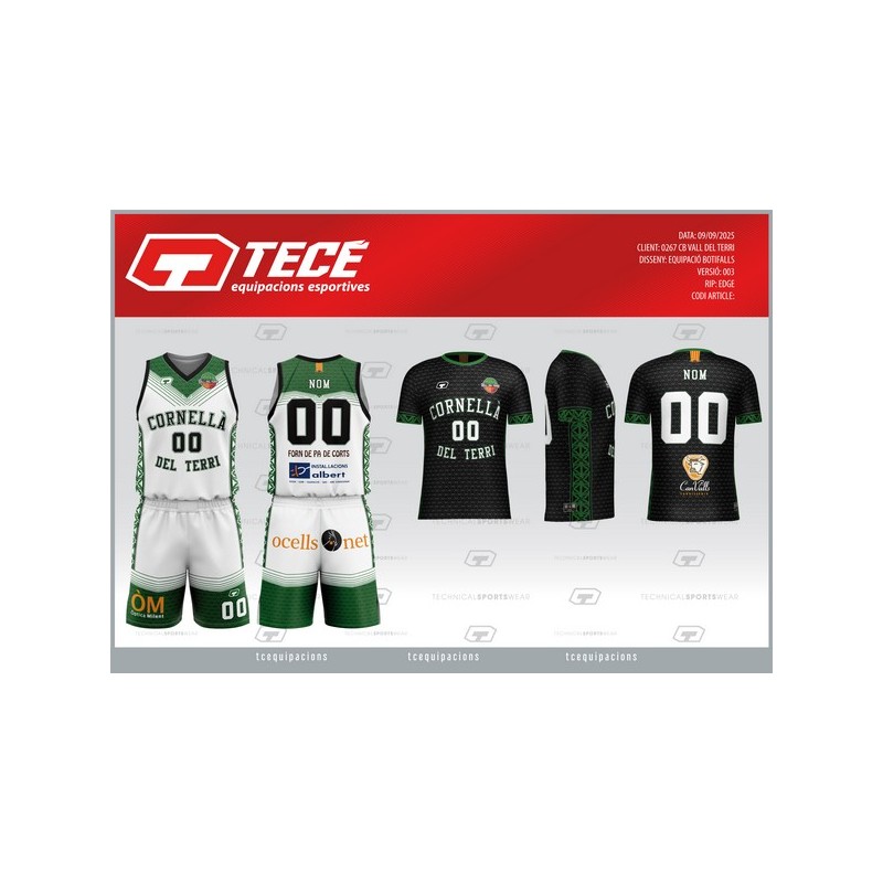 CAMISETA DE CALENTAMIENTO CB VALL DEL TERRI