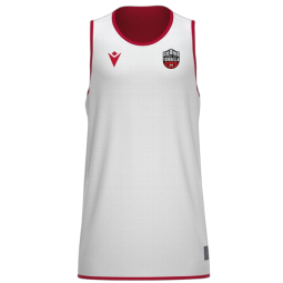 SAMARRETA BÀSQUET FEMENINA MACRON BC TORROELLA REVERSIBLE  F500 COLOR VERMELL/BLANC