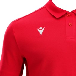 POLO DE COTÓ MACRON GEIEG DE BILLAR CLARINET COLOR VERMELL