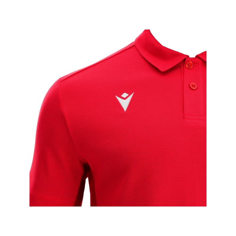 POLO DE COTÓ MACRON GEIEG DE BILLAR CLARINET COLOR VERMELL