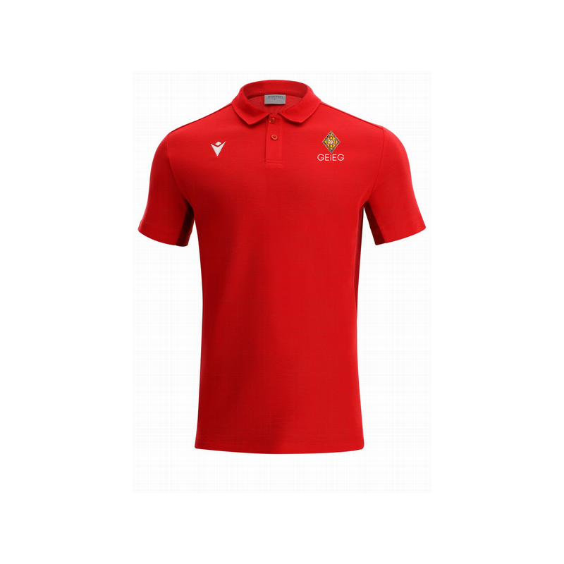 POLO DE COTÓ MACRON GEIEG DE BILLAR CLARINET COLOR VERMELL
