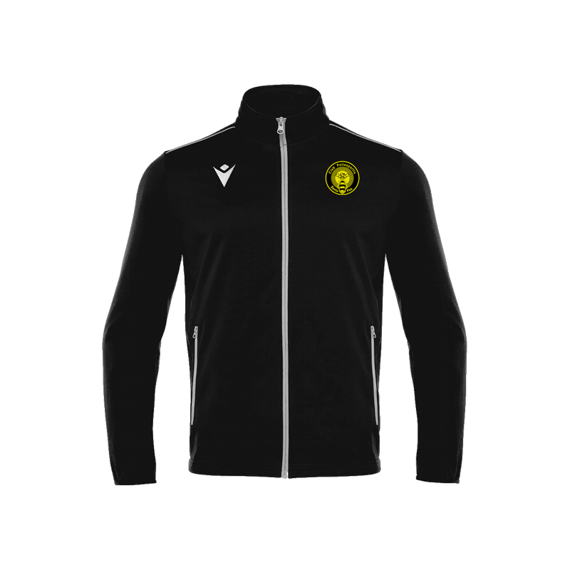 JAQUETA DE XANDALL NEMESIS NEGRE MACRON CP SANTA PAU + ESCUT DTF