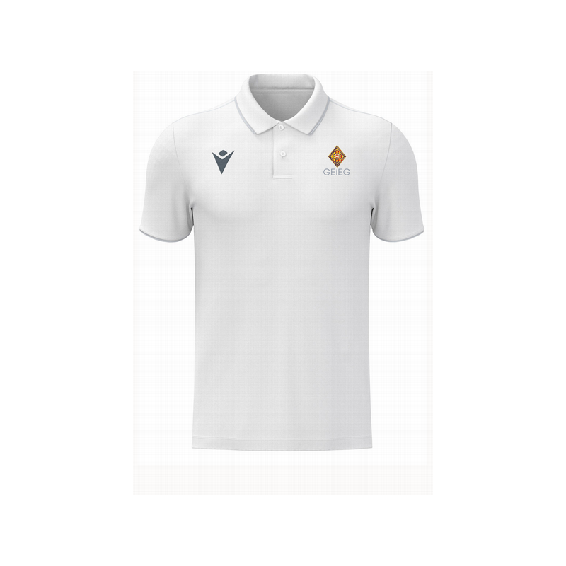 POLO TÈCNIC GEIEG BILLAR MACRON DRACO HERO COLOR BLANC/GRIS + ESCUT