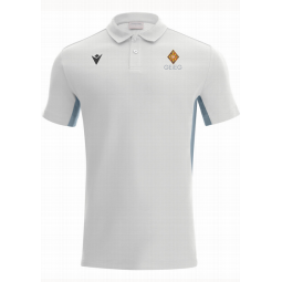 POLO COTÓ GEIEG BILLAR MACRON CLARINET COLOR BLANC/PLATEJAT + ESCUT