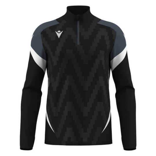 SUDADERA MEDIA CREMALLERA MACRON HOLLOW COLOR NEGRO Y BLANCO