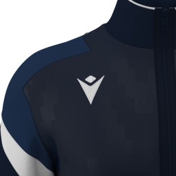 CHAQUETA DE CHANDALL MACRON CON CREMALLERA ODIN COLOR NEGRO