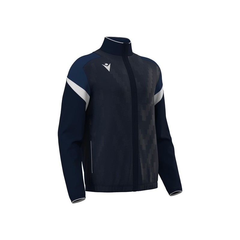 CHAQUETA DE CHANDALL MACRON CON CREMALLERA ODIN COLOR NEGRO