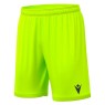 PANTALÓ CURT GROC FLUOR CF LA GARRIGA MACRON GALAX + ESCUT PETIT DTF I Nº NEGRE