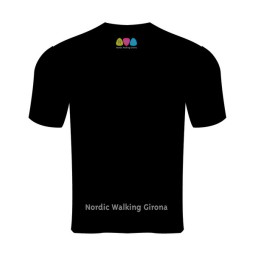 CAMISETA NEGRA HOMBRE NORDIC WALKING GIRONA