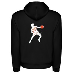 SUDADERA NEGRA CON CAPUCHA EXTRA TIME