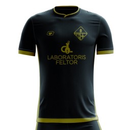 CAMISETA DE JUEGO 3A EQUIPACIÓN NEGRA-DORADA CP SANT CELONI