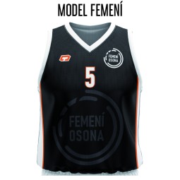 CAMISETA FEMENINA 2A EQUIPACIÓN NEGRA FEMENÍ OSONA