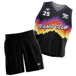 CAMISETA PERSONALIZADA BALONCESTO + PANTALON TC COLOR NEGRO