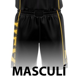 PANTALÓN DE BALONCESTO MASCULINO NEGRO UE MATARÓ